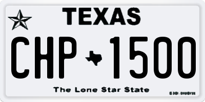 TX license plate CHP1500