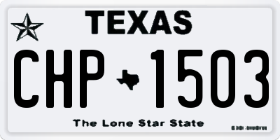 TX license plate CHP1503