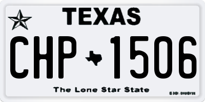 TX license plate CHP1506