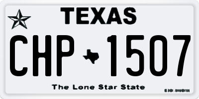 TX license plate CHP1507
