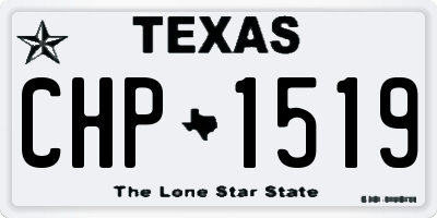 TX license plate CHP1519