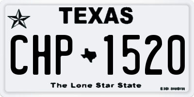 TX license plate CHP1520