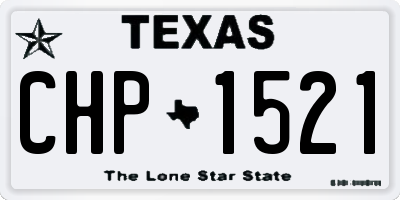TX license plate CHP1521