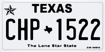 TX license plate CHP1522