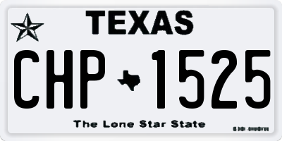 TX license plate CHP1525