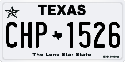 TX license plate CHP1526