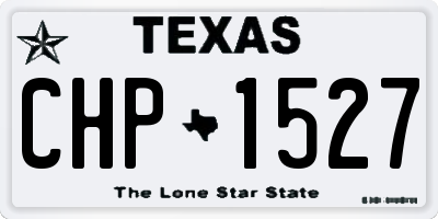 TX license plate CHP1527