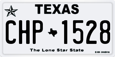 TX license plate CHP1528