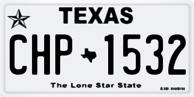 TX license plate CHP1532
