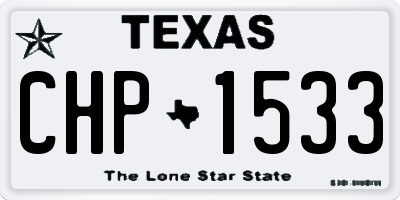 TX license plate CHP1533