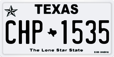TX license plate CHP1535