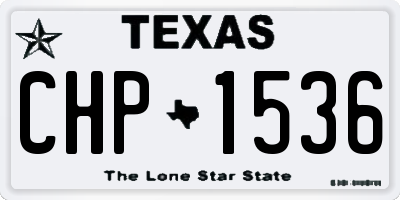 TX license plate CHP1536
