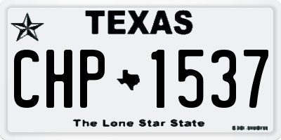 TX license plate CHP1537