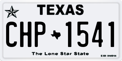 TX license plate CHP1541