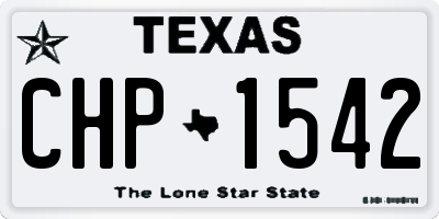 TX license plate CHP1542