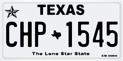 TX license plate CHP1545