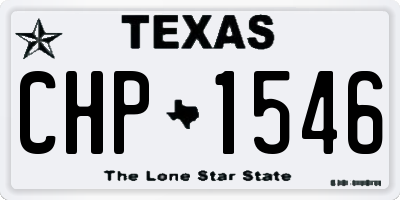 TX license plate CHP1546