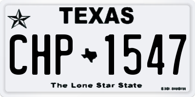TX license plate CHP1547