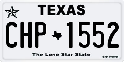TX license plate CHP1552
