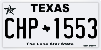 TX license plate CHP1553