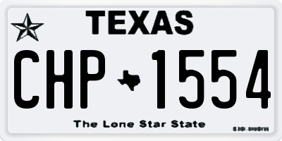 TX license plate CHP1554