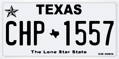 TX license plate CHP1557