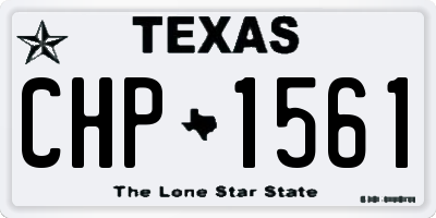 TX license plate CHP1561
