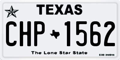 TX license plate CHP1562