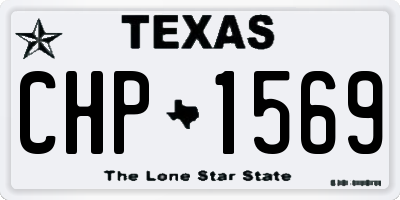 TX license plate CHP1569
