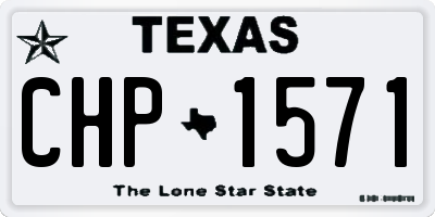 TX license plate CHP1571