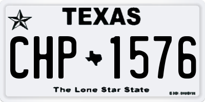 TX license plate CHP1576