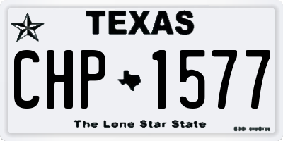 TX license plate CHP1577