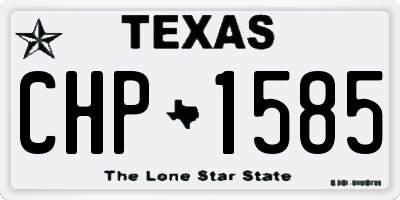 TX license plate CHP1585