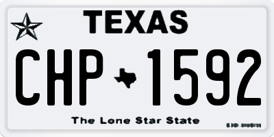 TX license plate CHP1592