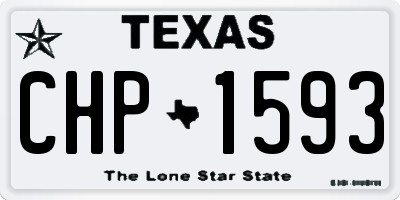 TX license plate CHP1593