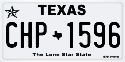 TX license plate CHP1596