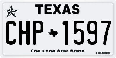 TX license plate CHP1597