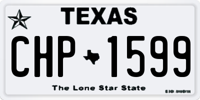 TX license plate CHP1599