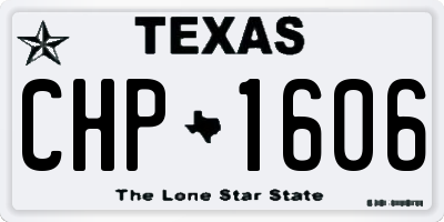 TX license plate CHP1606