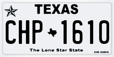 TX license plate CHP1610