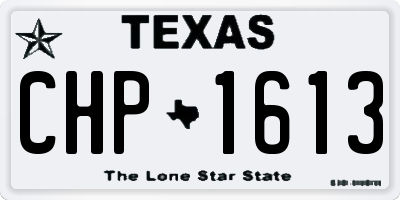 TX license plate CHP1613