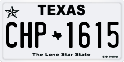 TX license plate CHP1615