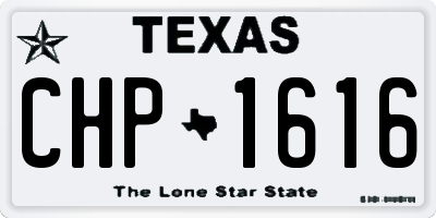 TX license plate CHP1616