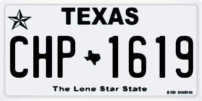 TX license plate CHP1619
