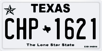TX license plate CHP1621