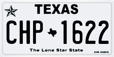 TX license plate CHP1622