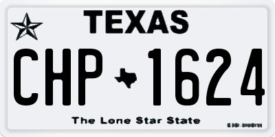 TX license plate CHP1624