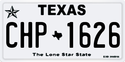 TX license plate CHP1626