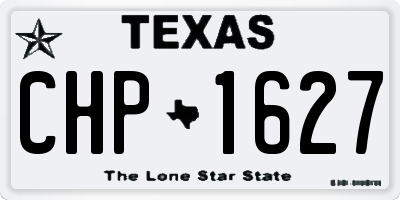 TX license plate CHP1627