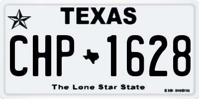 TX license plate CHP1628